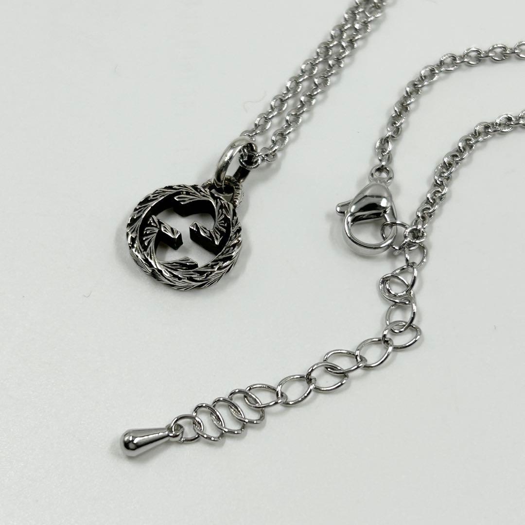 極美品✨　グッチ　ネックレス　アラベスク　インターロッキング　GG Ag 925