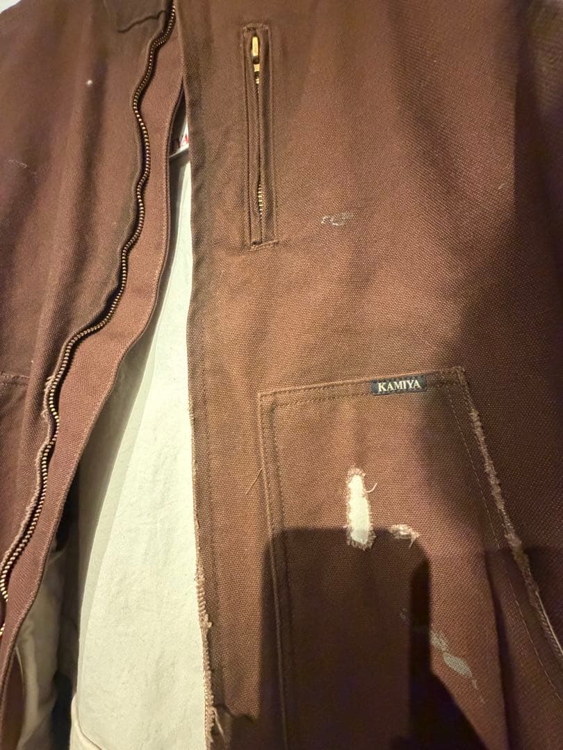 KAMIYA ブラウン ベストカミヤ KAMIYA BORO Duck Vest
