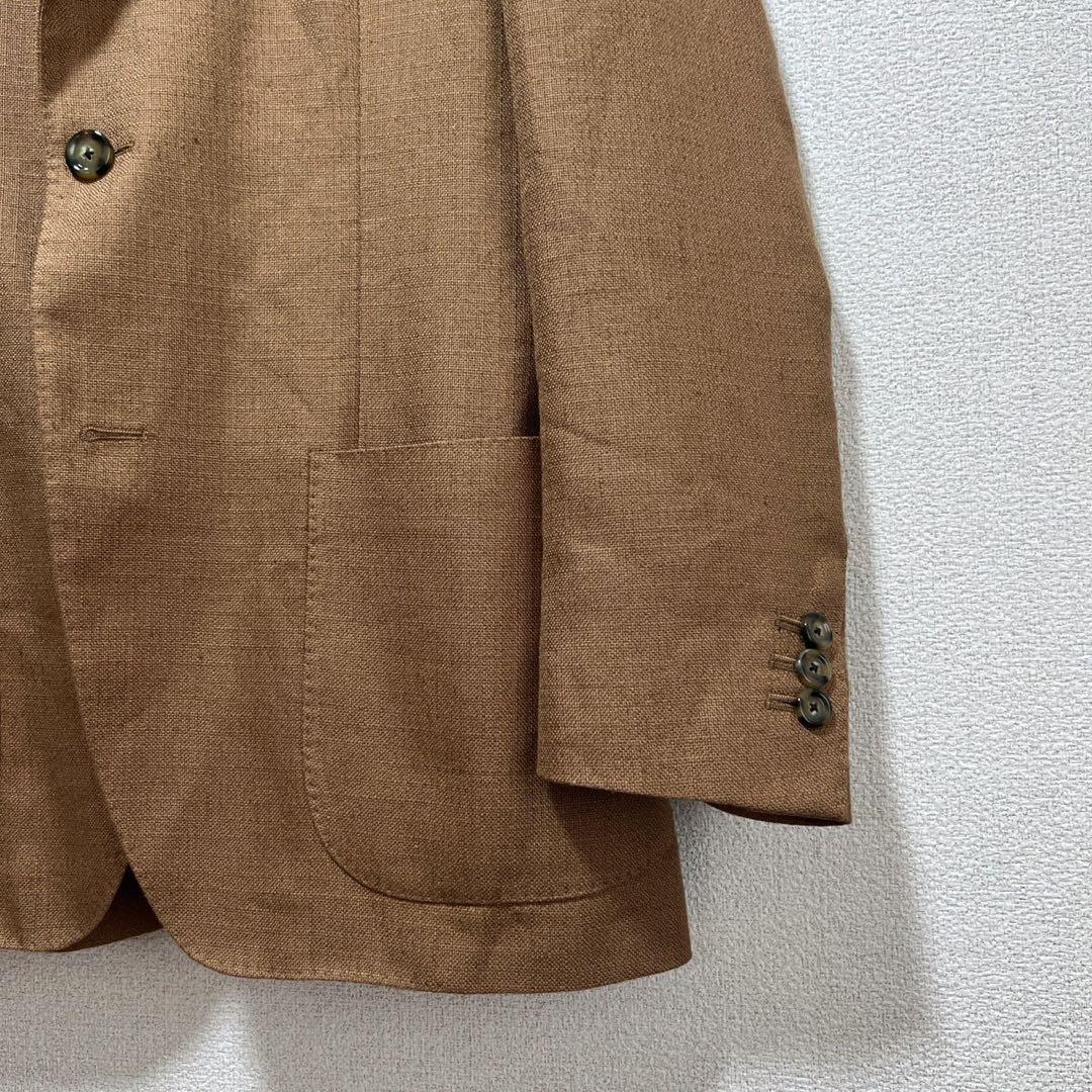 【現行品】高級 LARDINI コットンリネン テーラードジャケット 46