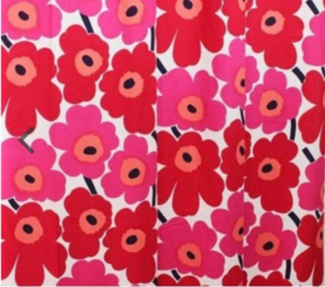 marimekko 赤ウニッコ オーダーカーテン　本日のみお値下げ