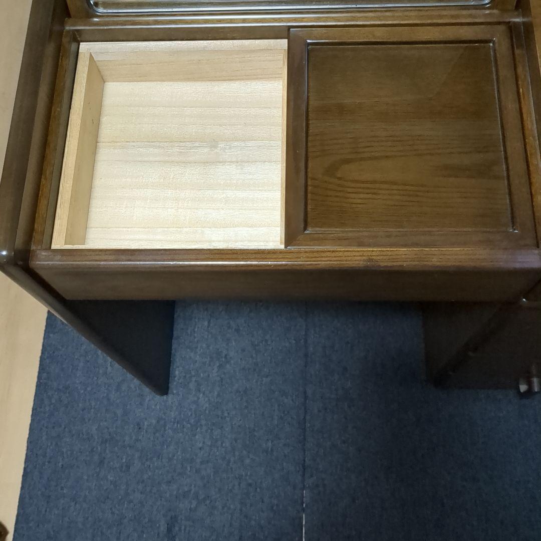 木製ドレッサー ミラー付 4引出し(1鍵付き)　久和屋　鏡台　婚礼家具　ナラ材