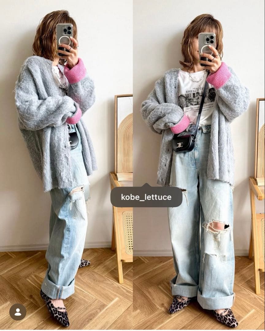 ZARA TRF ミッドライズ折り返しウエストデニムパンツ　32