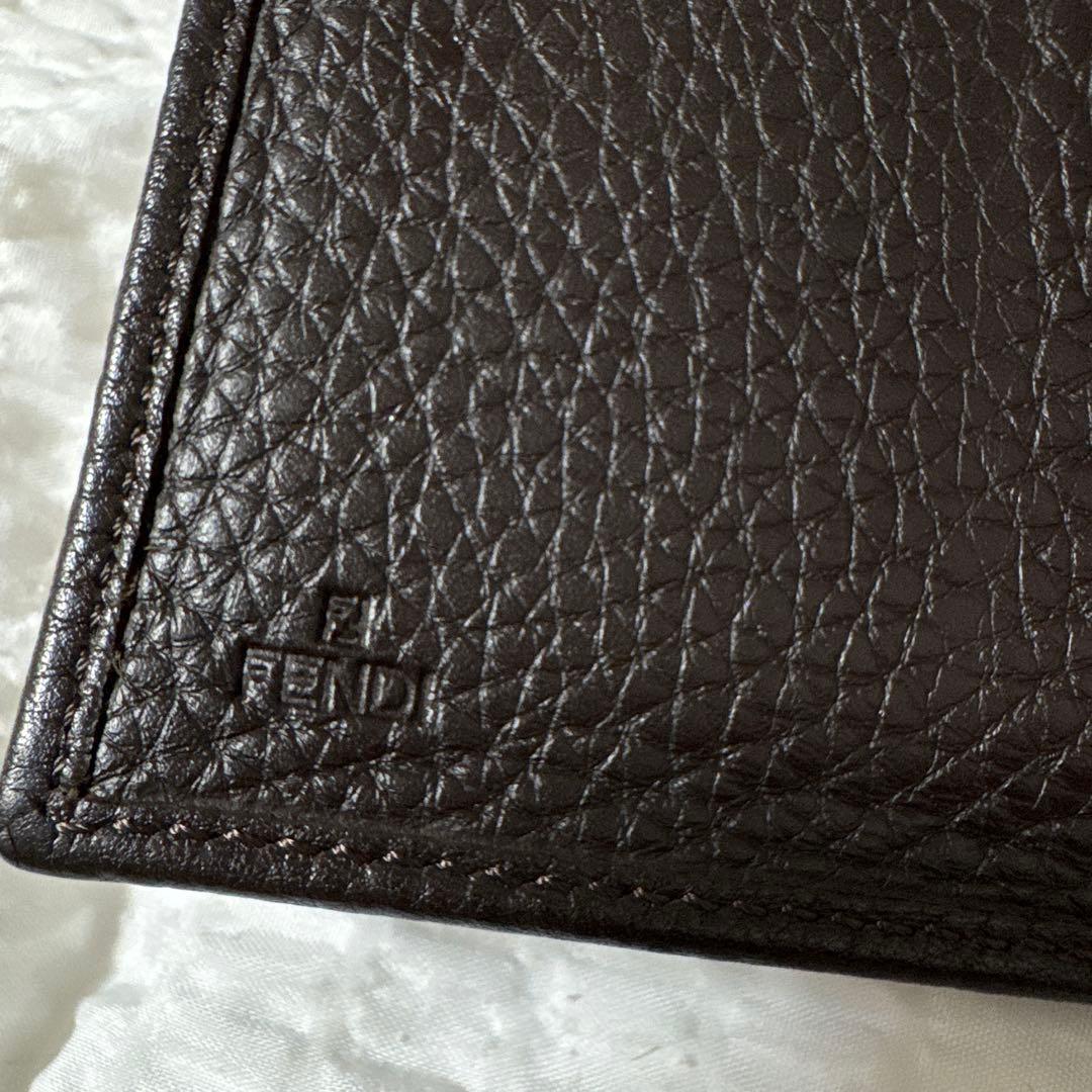 【FENDI】 フェンディ✨ ２つ折り財布 　ハラコヒョウ柄