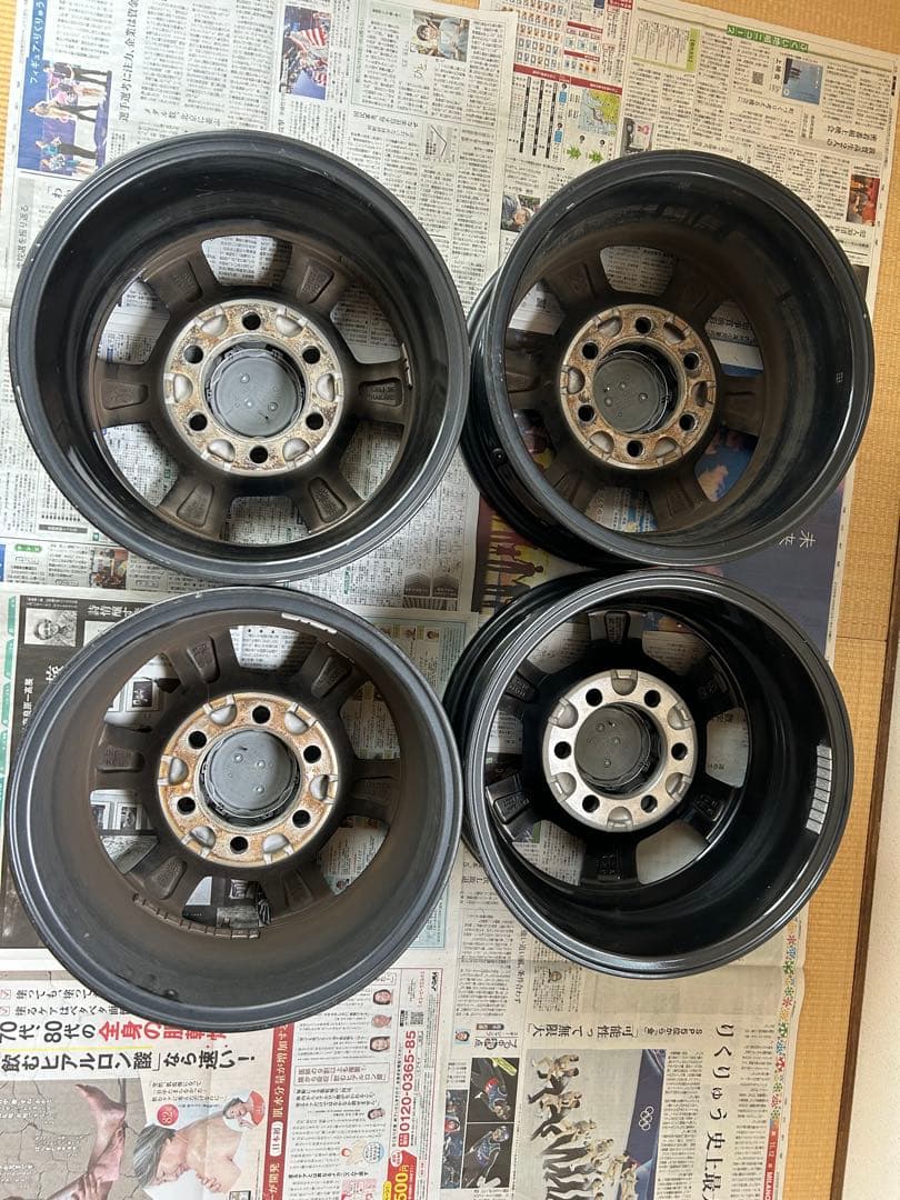 ①【送料込】4本ハイエース純正オプションホイール