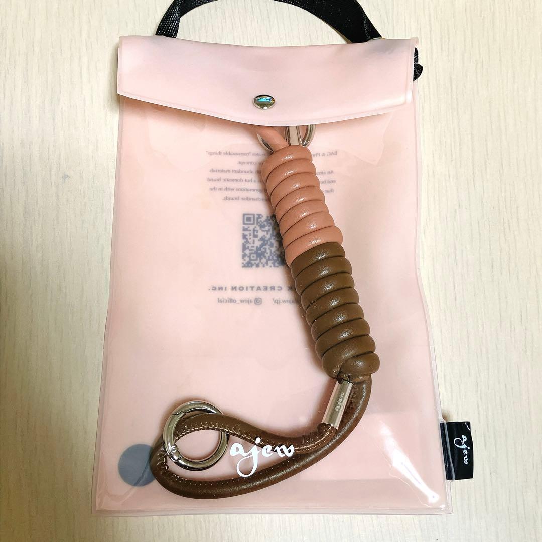ajew エジュー コイルストラップ ハンドストラップ バイカラー 完売品