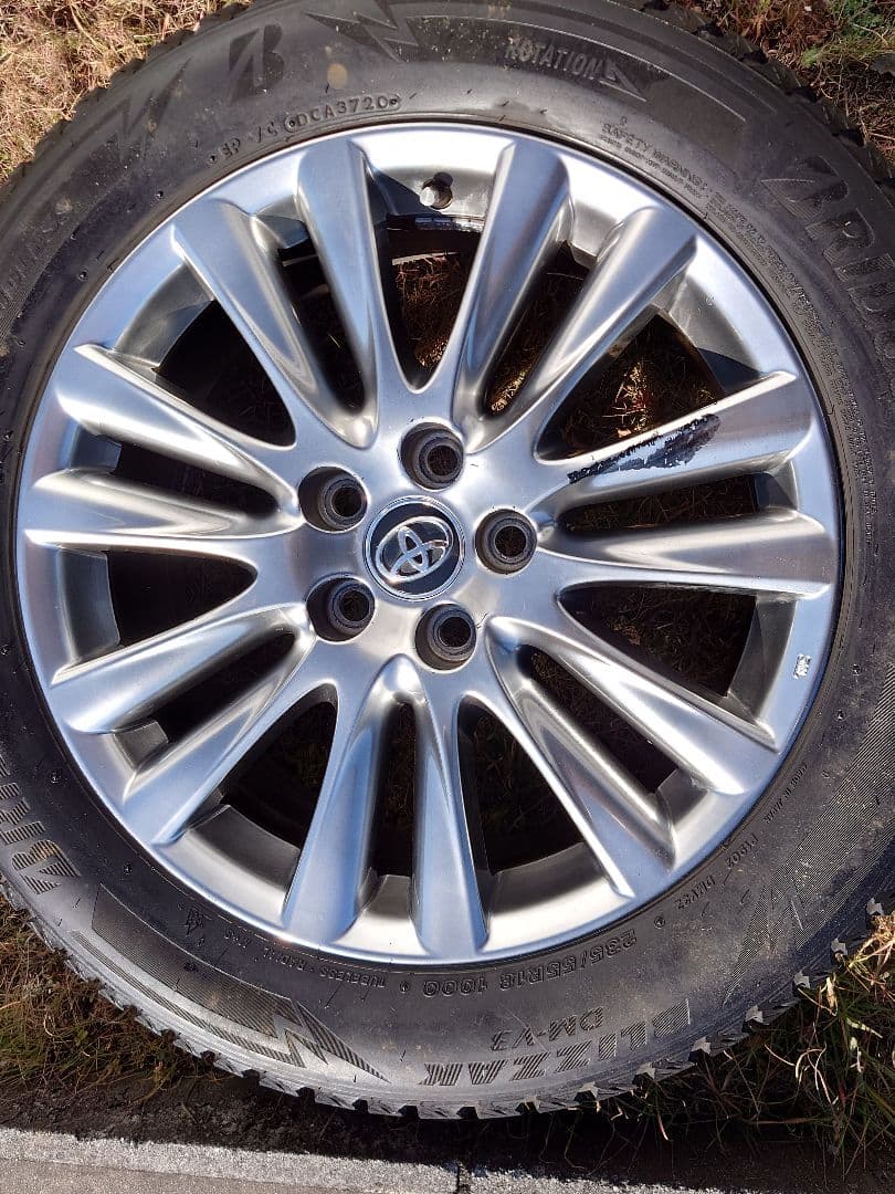 ハリアー60系 235/55R18 スタッドレス純正ホイールセット【引取歓迎】