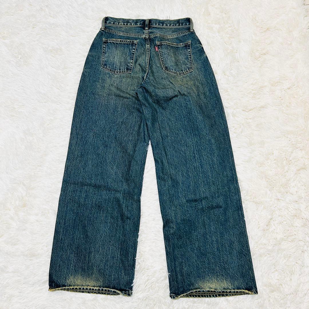 LAGUA GEM CLASSIC WASH TUCK デニム　ブルー　25