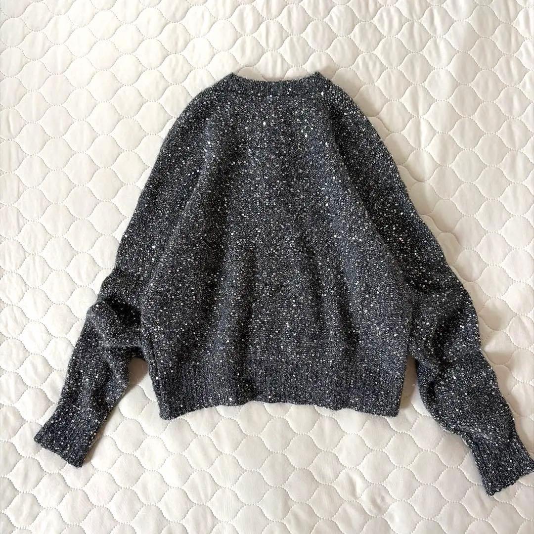定価2.5万✴︎Curensology スパングルショートカーディガン　グレー
