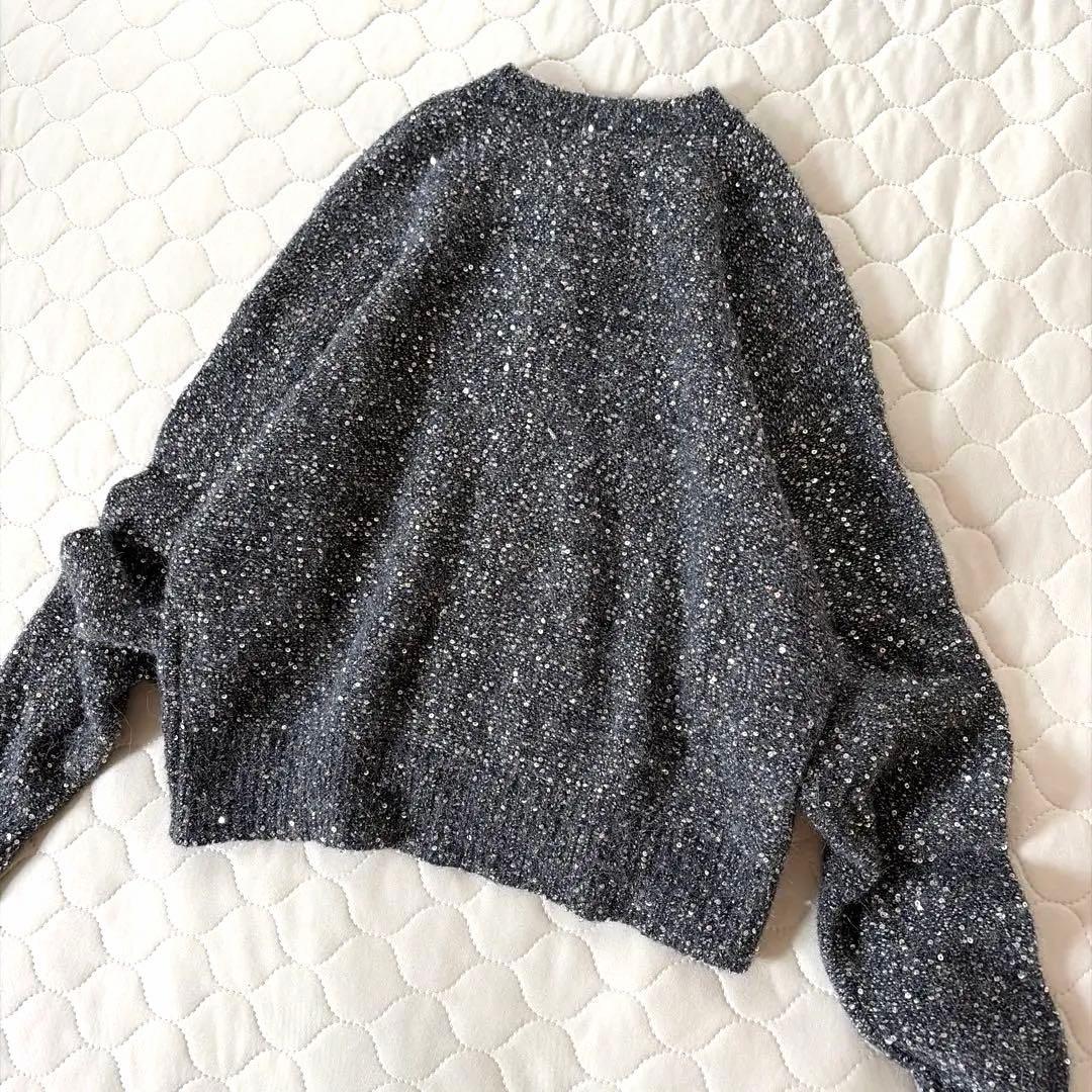 定価2.5万✴︎Curensology スパングルショートカーディガン　グレー