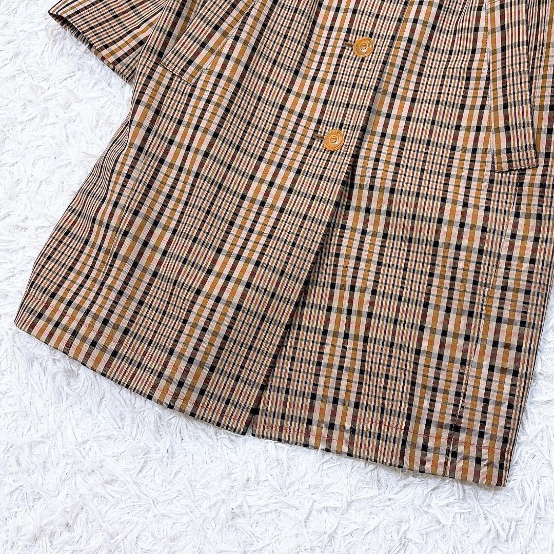 近年モデル✨完売品【極美品】アクアスキュータム チェックロングコート 定価12万