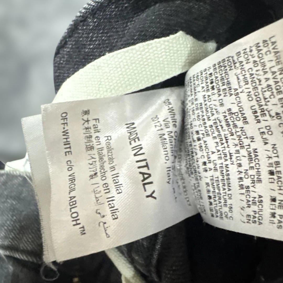 Off-White ブラックデニム ワイドレッグサイズ28