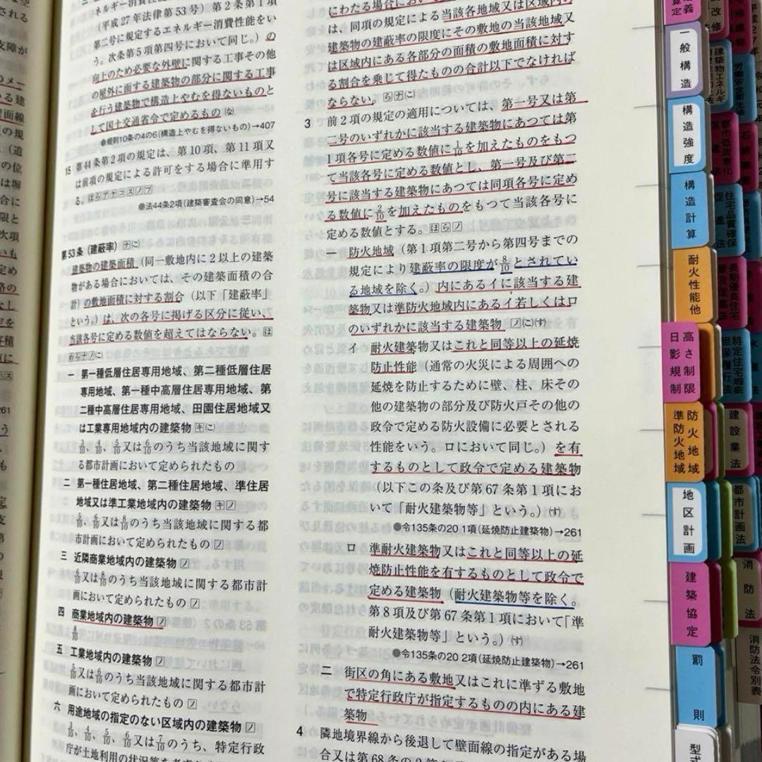 【tkm】一級建築士2026年版法令集 （線引き・index貼付済）