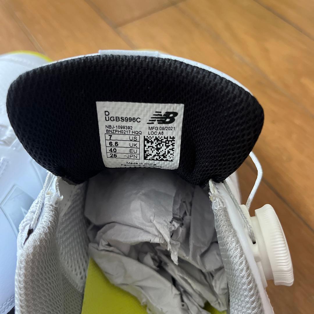 New Balance ゴルフシューズ 女性用 ホワイト/イエロー