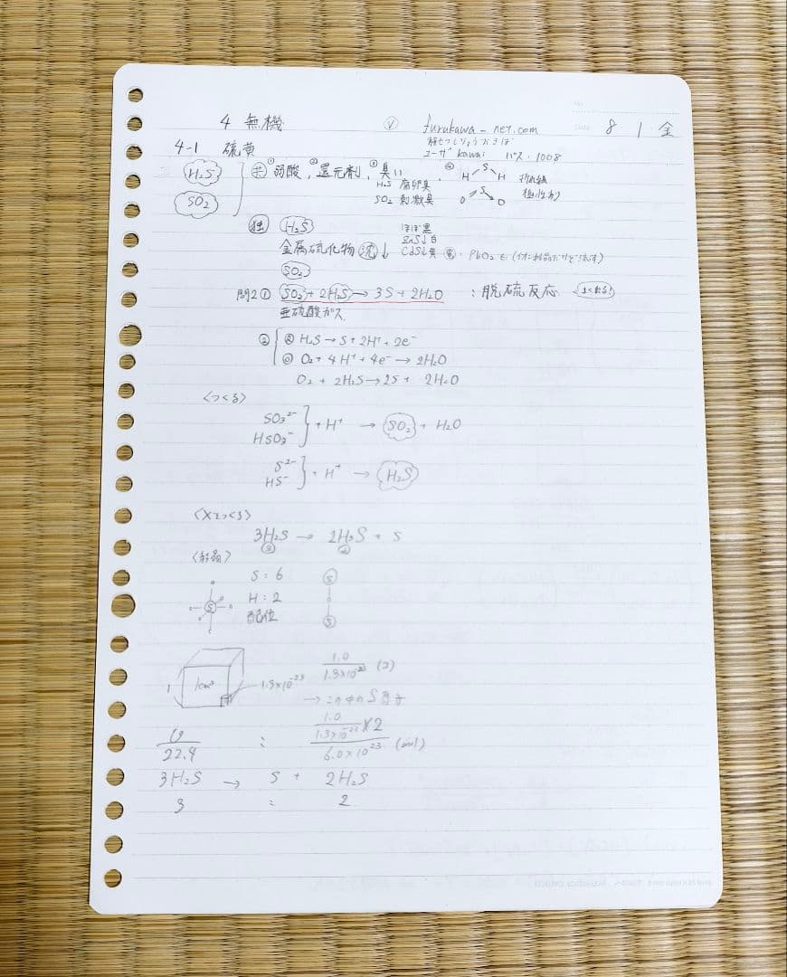 【最新2025/古川哲嗣先生】河合塾 夏期講習 東大化学 板書＋解答解説プリント
