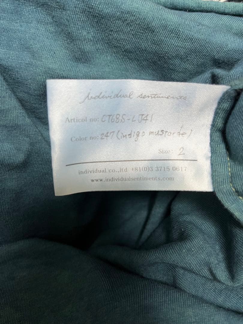 individual sentiments ヘンリーネック サイズ2 インディゴ
