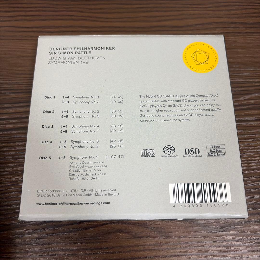 【5SACD】ベートーヴェン：交響曲全集 ラトル＆ベルリンフィル