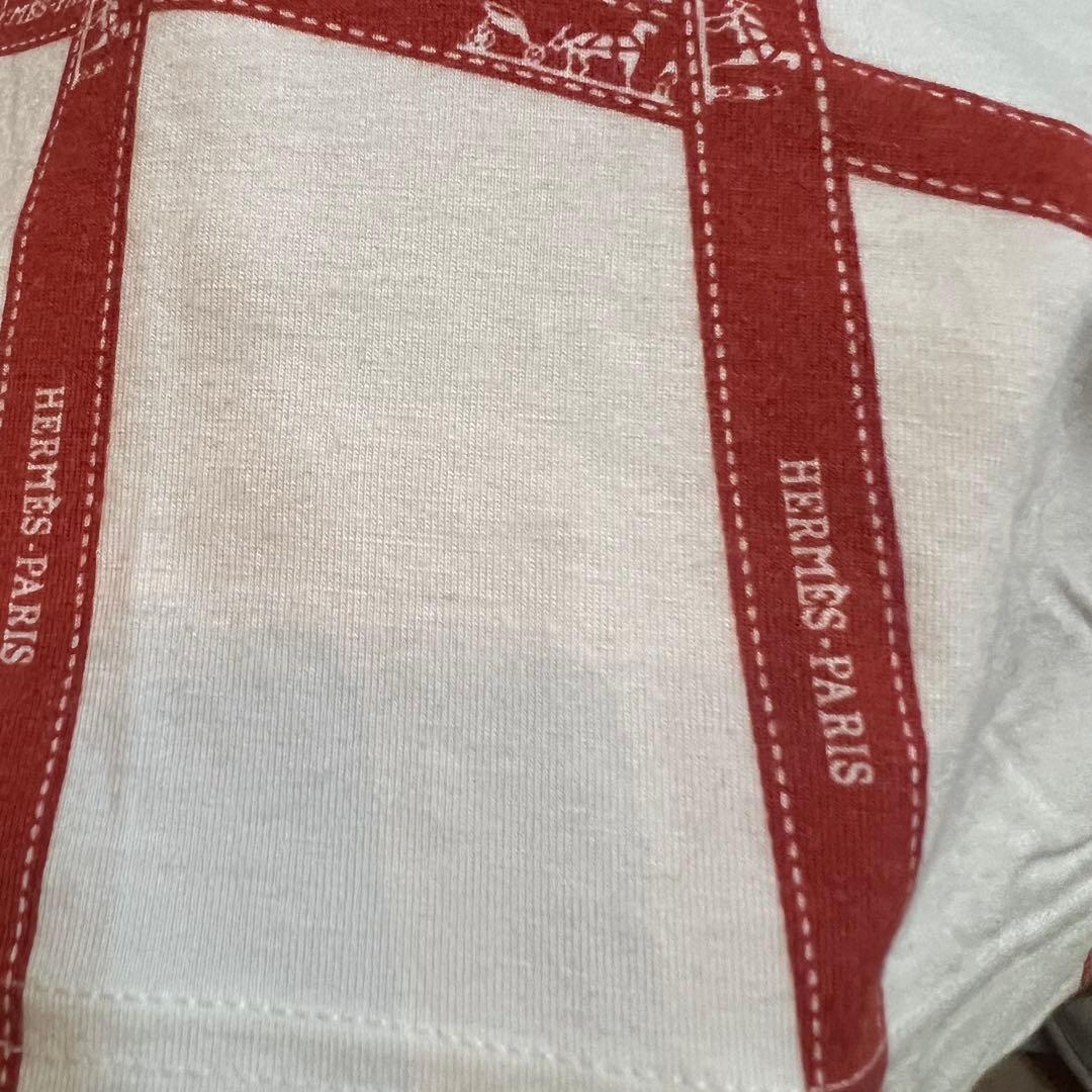 HERMÈS エルメス タートルネック 半袖Tシャツ ロゴ 馬車 Lサイズ