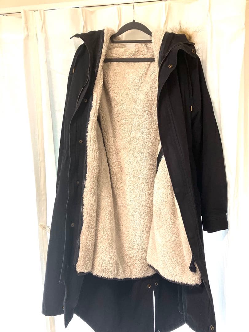 somari ネイビー ファー付きモッズコート サイズ1