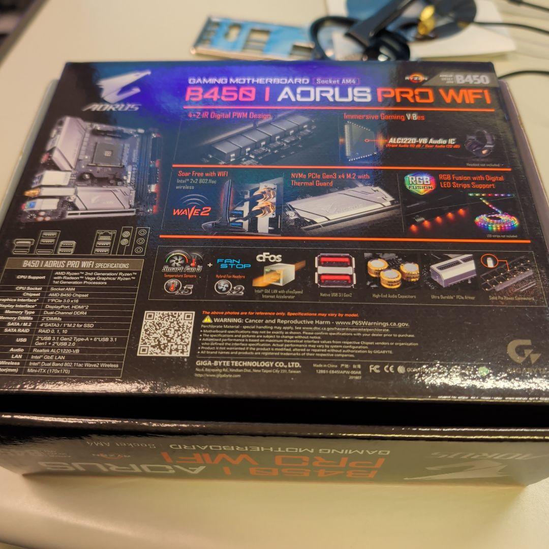 マザーボード GIGABYTE B450 I AORUS PRO WIFI Mini-ITX