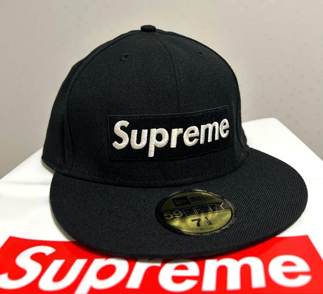 24H以内発送 完売品 激レア 黒 7 1/2 Box Logo New Era