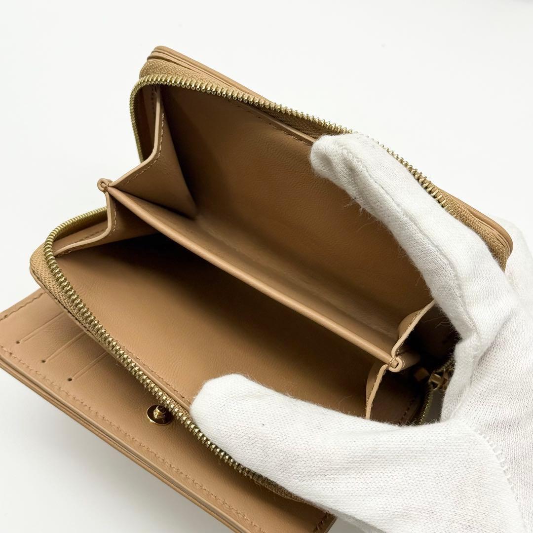極美品✨ルイヴィトン クッサン ラムレザー ポルトフォイユルー 二つ折り財布 茶