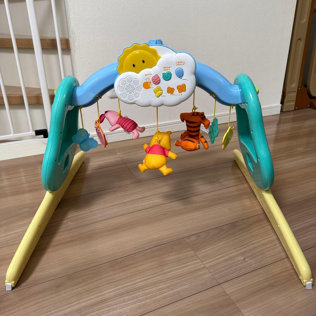 【美品】くまのプーさん　えらべる回転 6WAYジムにへんしんメリー　プーメリー