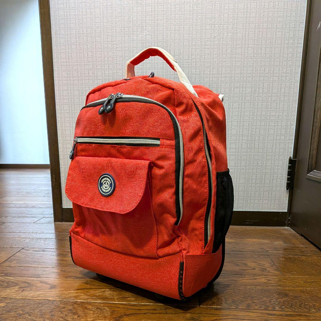 【美品】撥水加工 大容量 旅行カバン キャスター付きリュック リュック