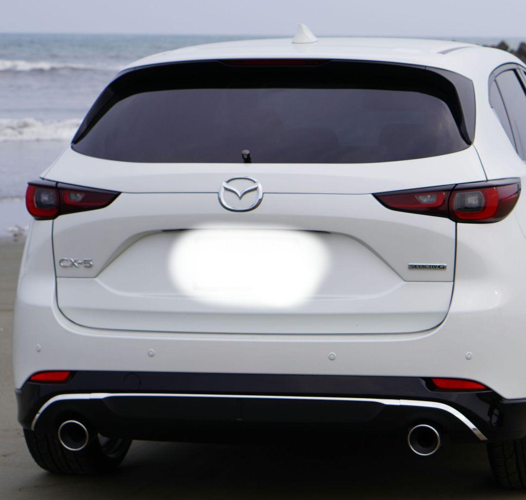 CX-5 KF系 マフラーカッター 100mm シルバー 耐熱ブラック