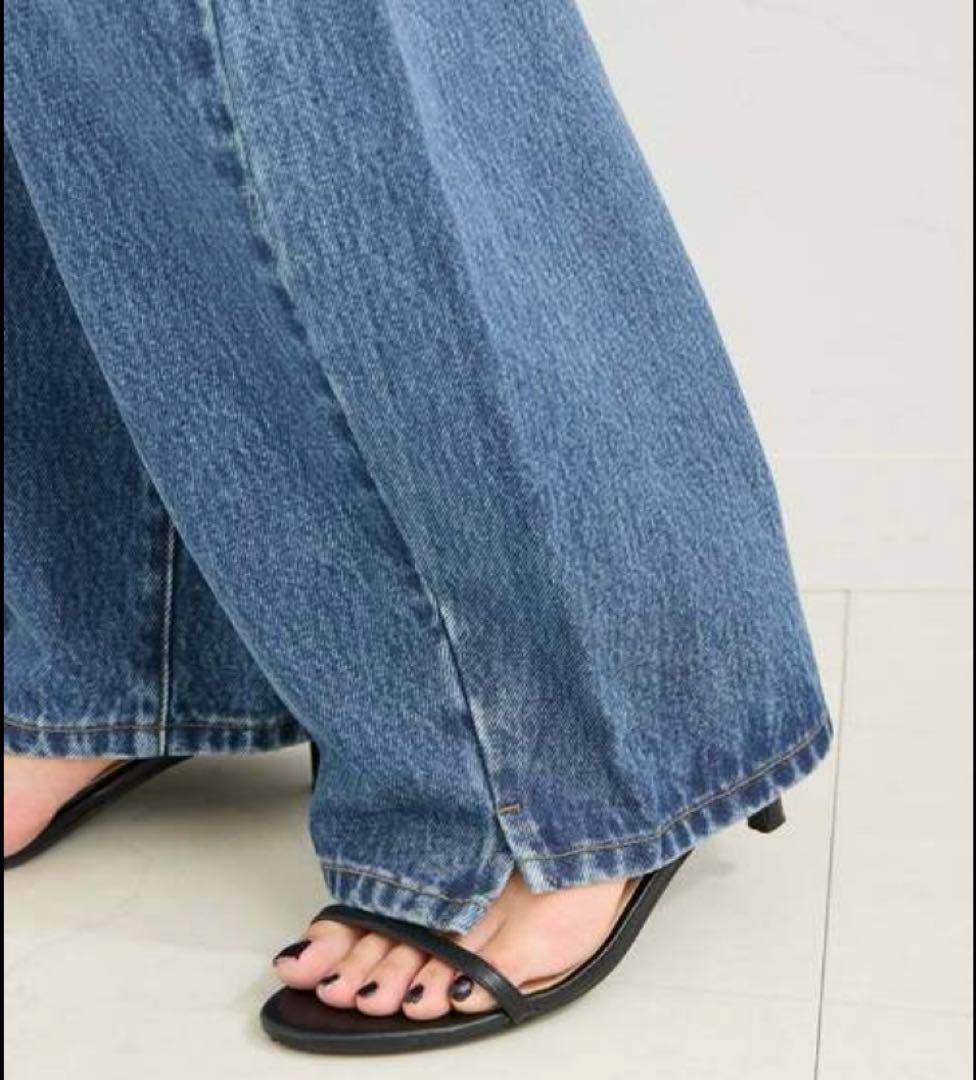 ウォッシャブル 【DU JOUR】BARREL BAGGY JEAN 36