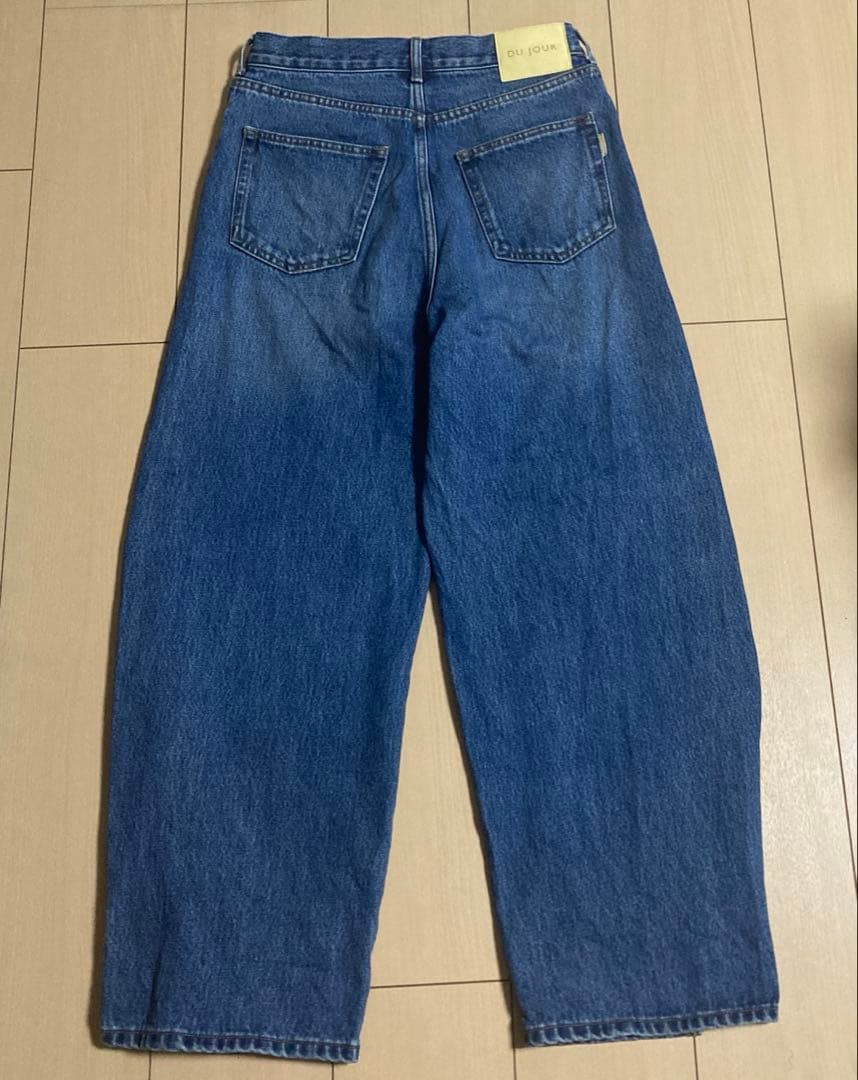 ウォッシャブル 【DU JOUR】BARREL BAGGY JEAN 36