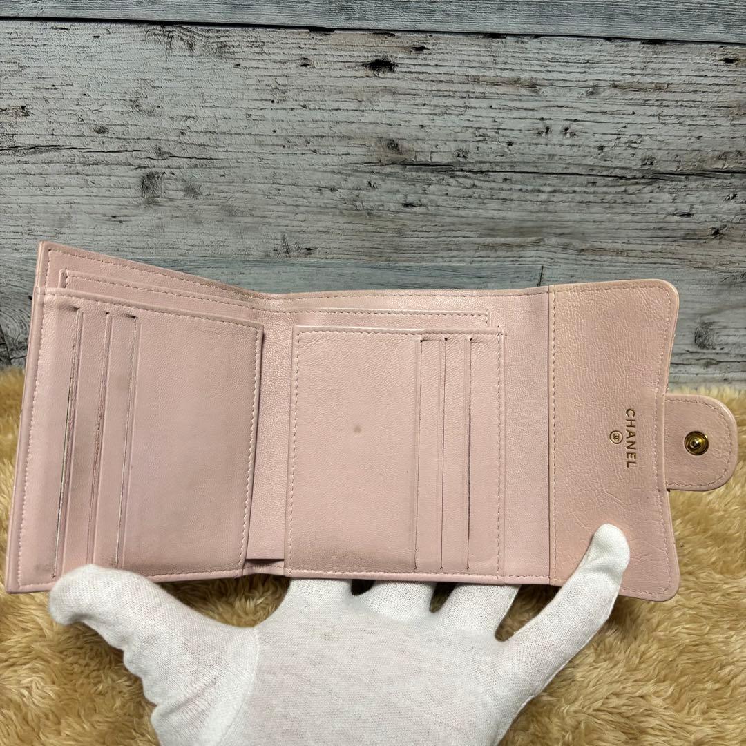 ☆*☆様 CHANEL 鑑定済 ラムスキン Vステッチ シェブロン ココマーク3