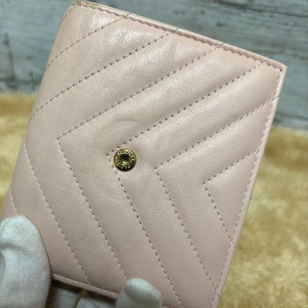☆*☆様 CHANEL 鑑定済 ラムスキン Vステッチ シェブロン ココマーク3