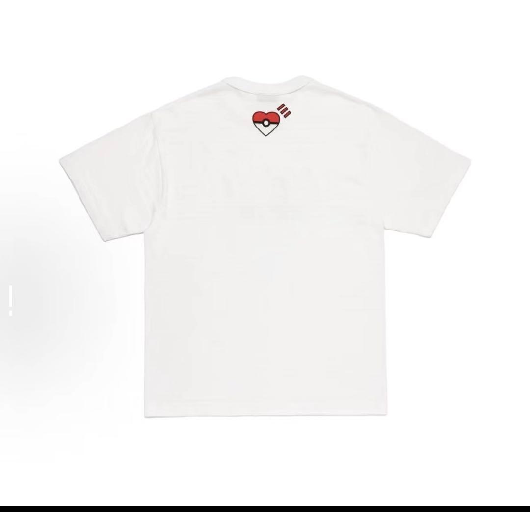 HUMAN MADE Tシャツ L ホワイト ハートプリント 半袖 新品