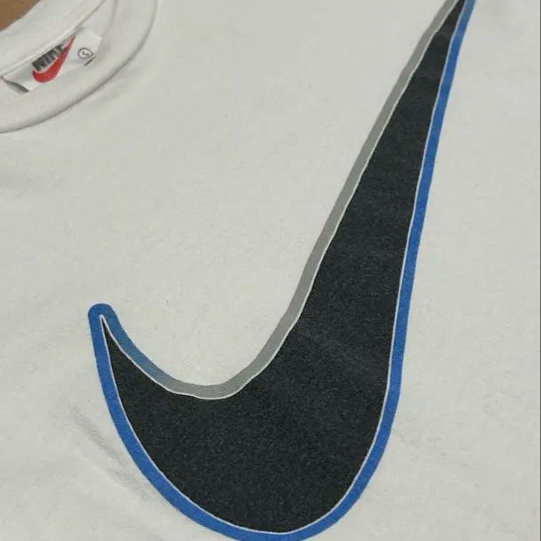 【90s/白タグ】OLD NIKE ビッグスウッシュ Tシャツ S マレーシア製