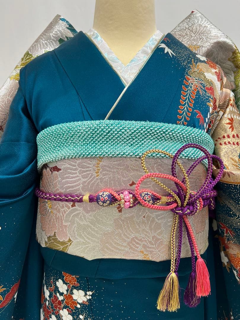 振り袖　フルセット　別誂長襦袢付　成人式　金彩加工　小花　振袖　結婚式　572