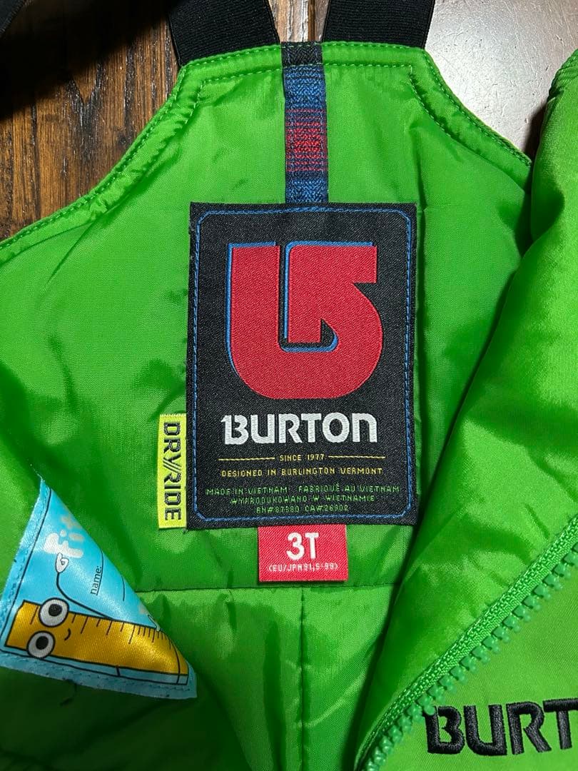 BURTON 子ども用スキーウェア 赤/青/緑