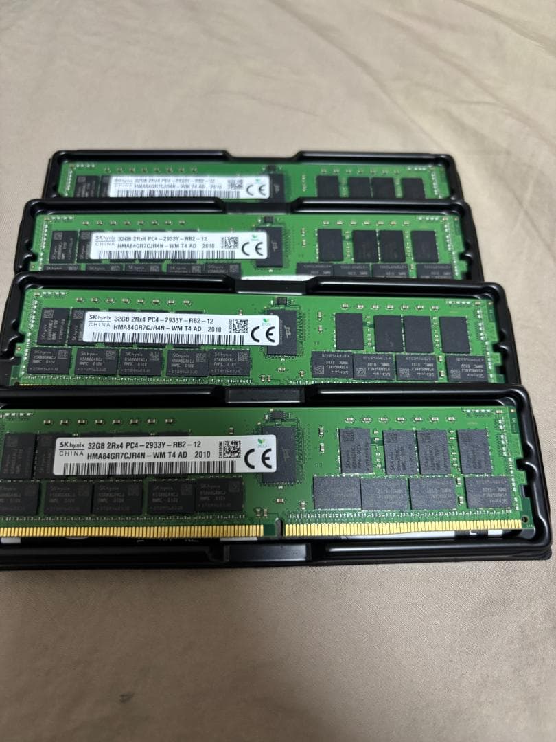 m*o様 サーバー用　32GB DDR4 メモリ 4枚セット