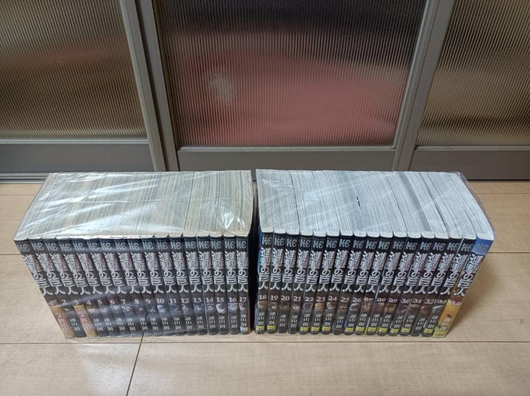 美品 帯付き 進撃の巨人 初版 全巻 全巻セット 諌山創 全３４巻 送料無料
