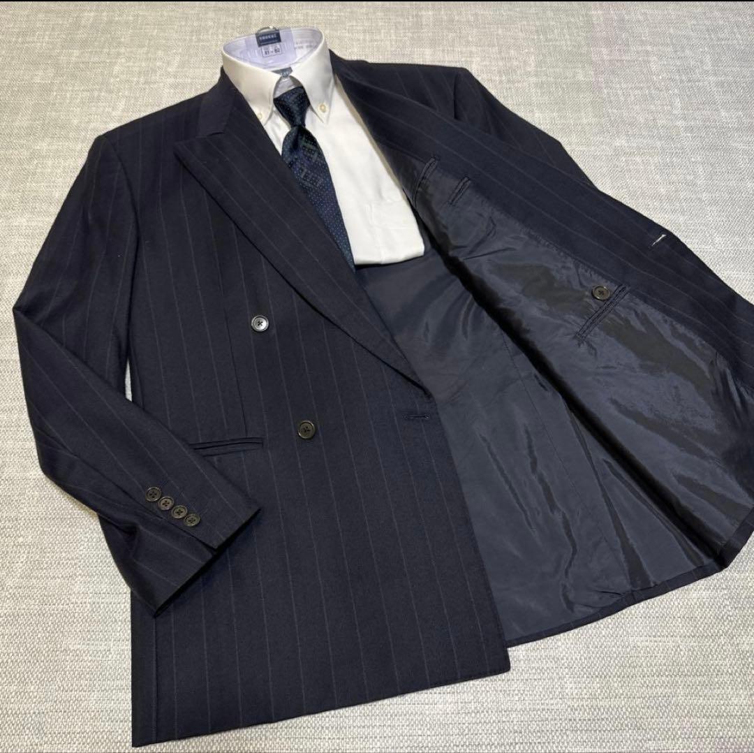 【カシミヤ混】GIANFRANCO FERRE ダブル スーツ 46