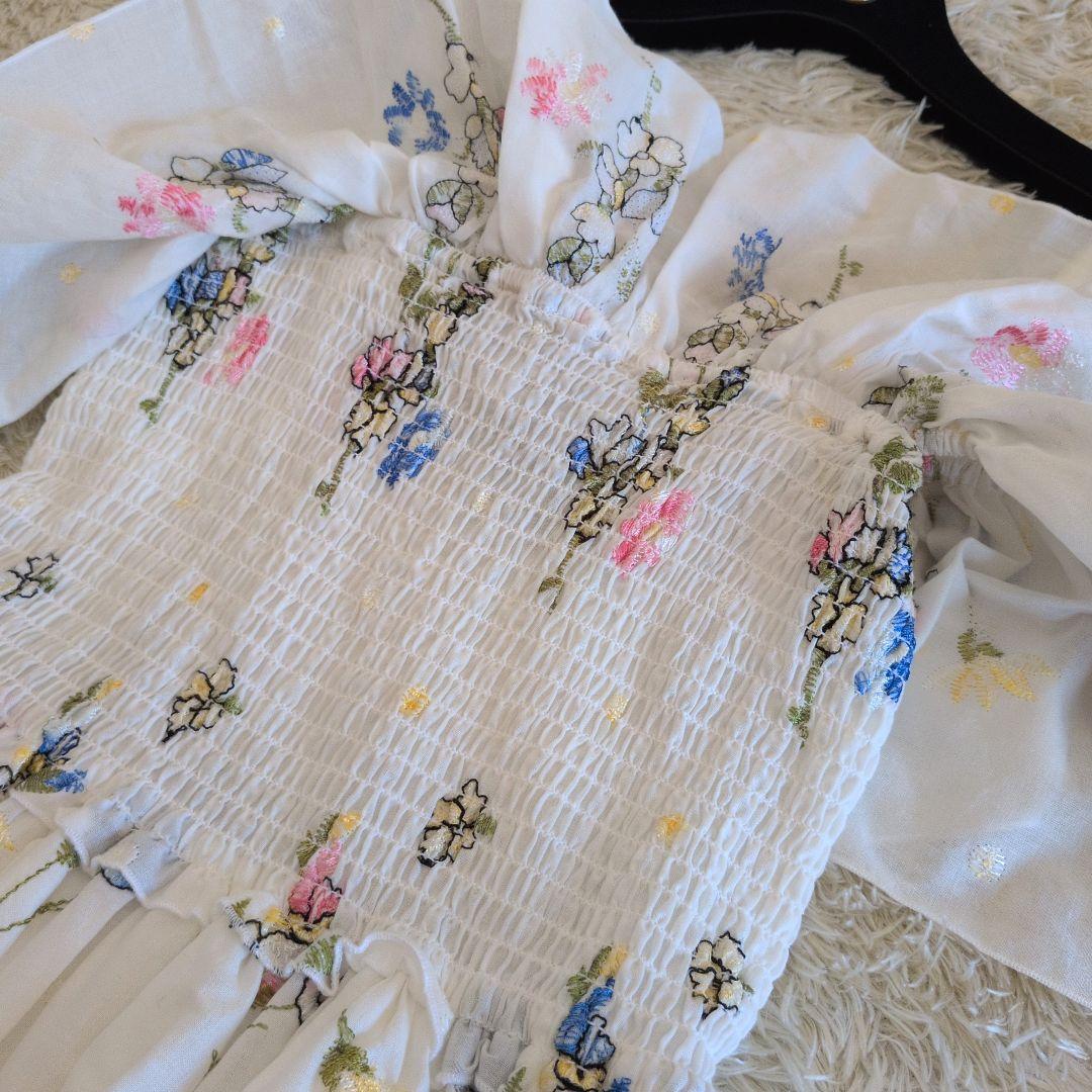 イタリア製★blugirl　ワンピース　花柄刺繍　コットン IT38
