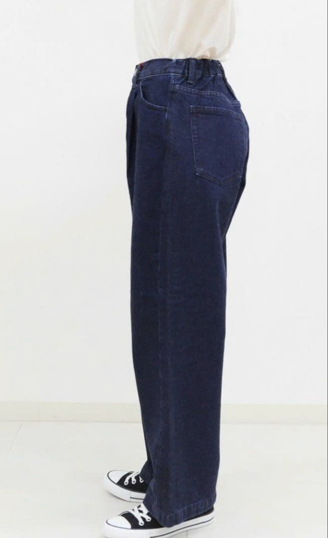 DANTON ダントン　タックデニムパンツ　36