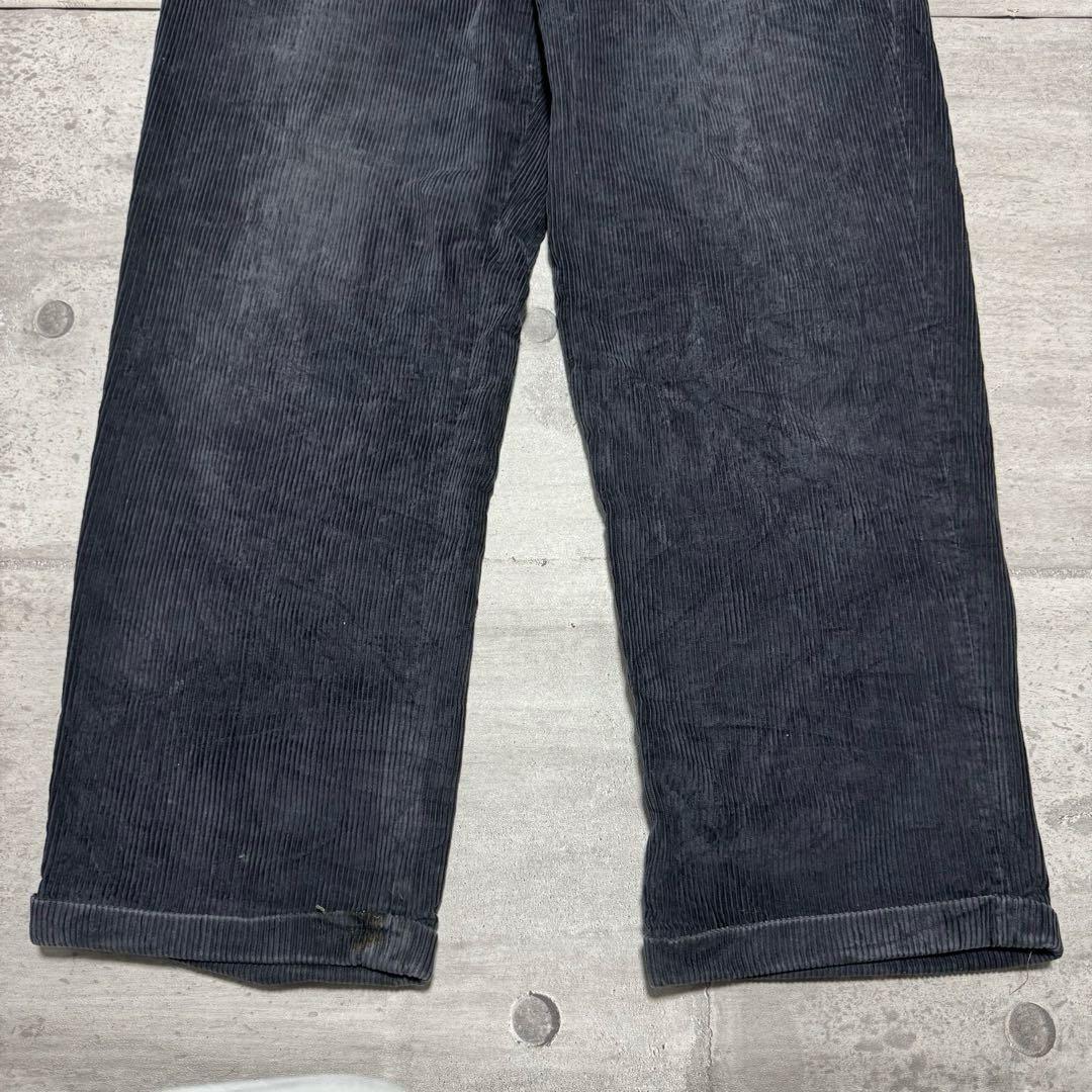90s L.L.Bean コーデュロイパンツ ブラック フェード 2タック 太畝