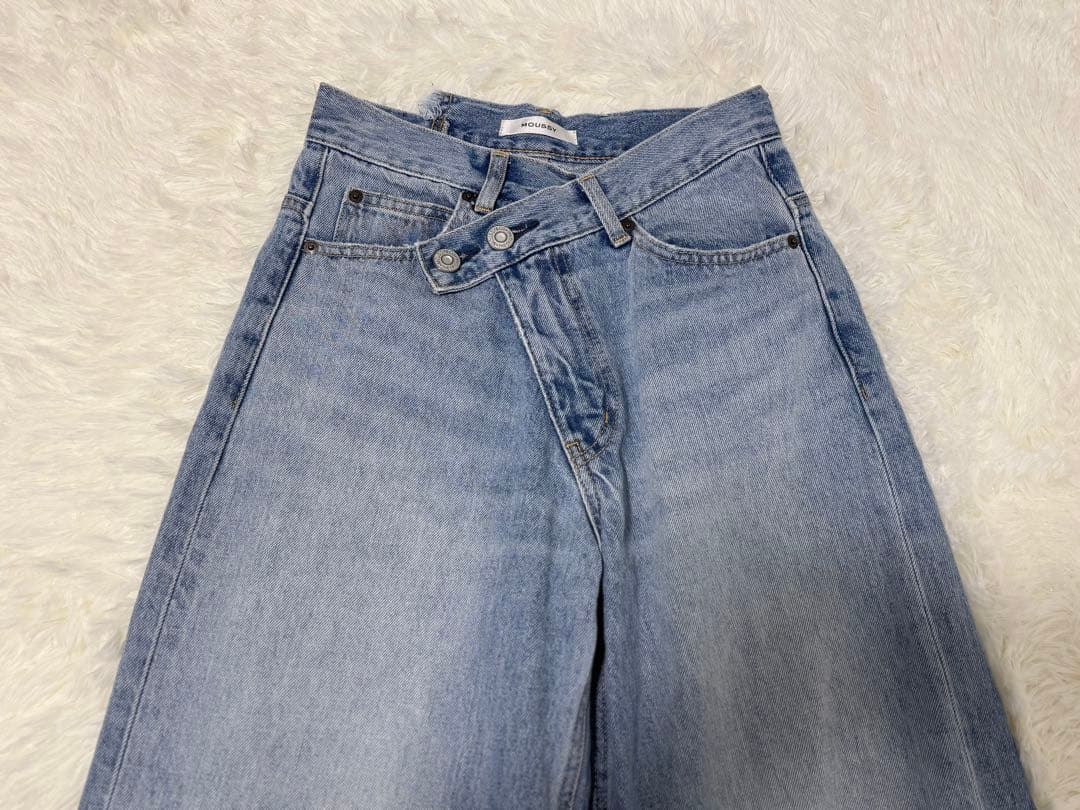 MOUSSY CROSS WAIST WIDE STRAIGHT 1 マウジー