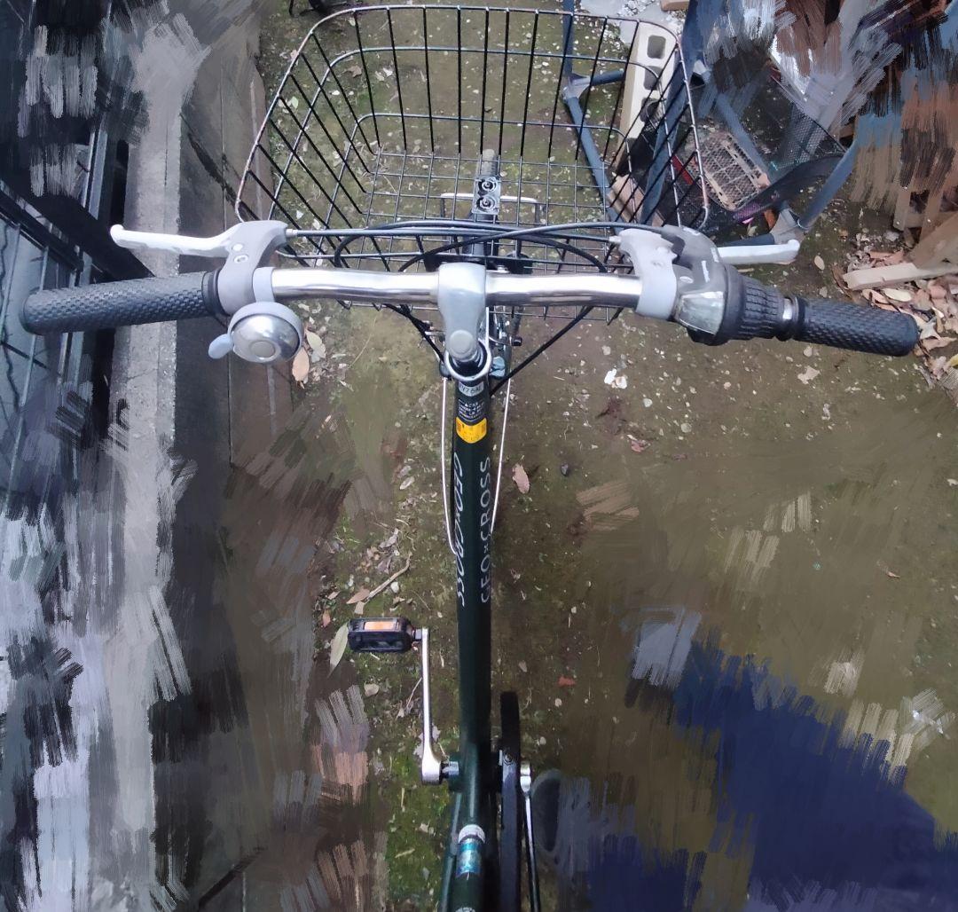 マクロコスモス♥27インチオートライト自転車 ダークグリーン