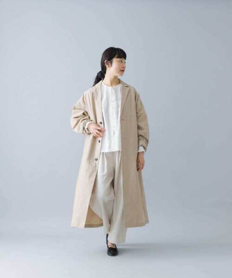 かぐれ【25SS】コットンシルクショップコートkagure