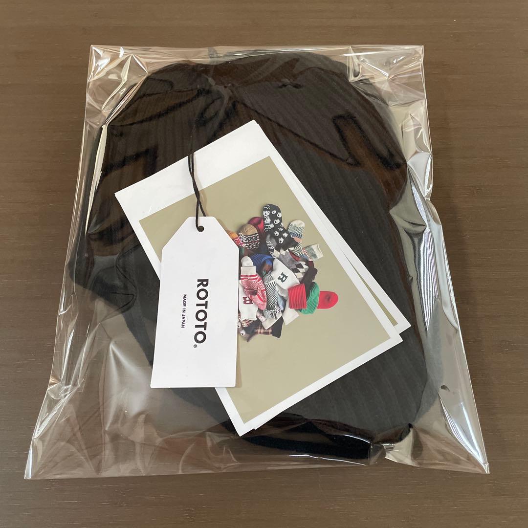 Rototo ニット帽 イヤーフラップビーニー ブラック