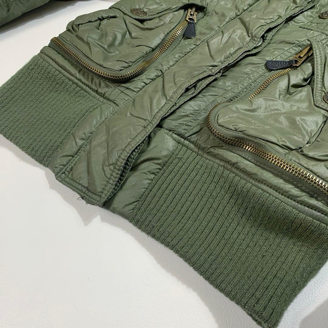 【レア】MOUSSY N-2B フライトジャケット メタルボタン カーキ 短丈