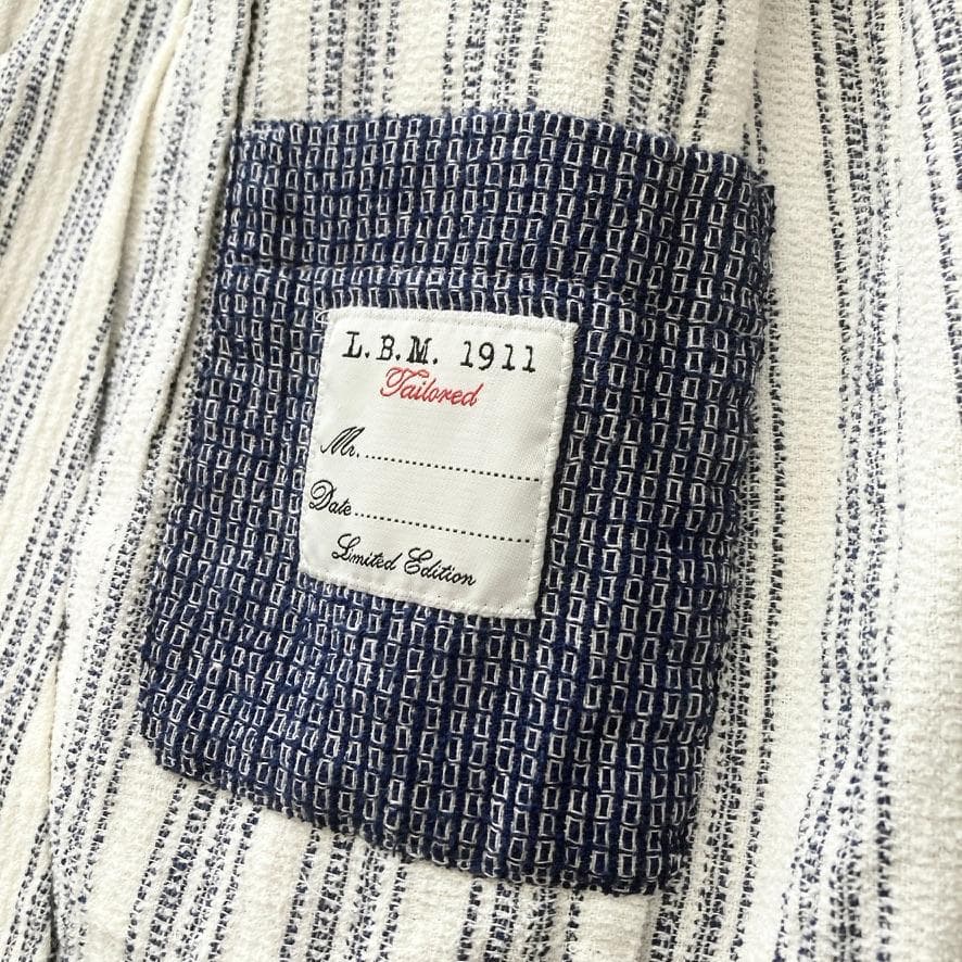 【美品】L.B.M.1911 テーラードジャケット 48 リネン混 イタリア製