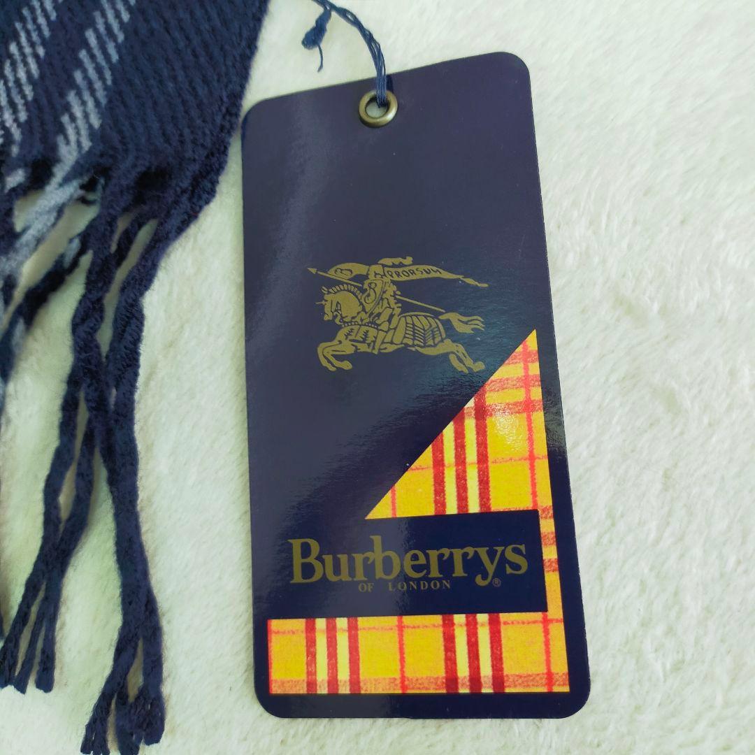 未使用品　英国製　BURBERRYS　ラムウール100%　ノバチェックマフラー