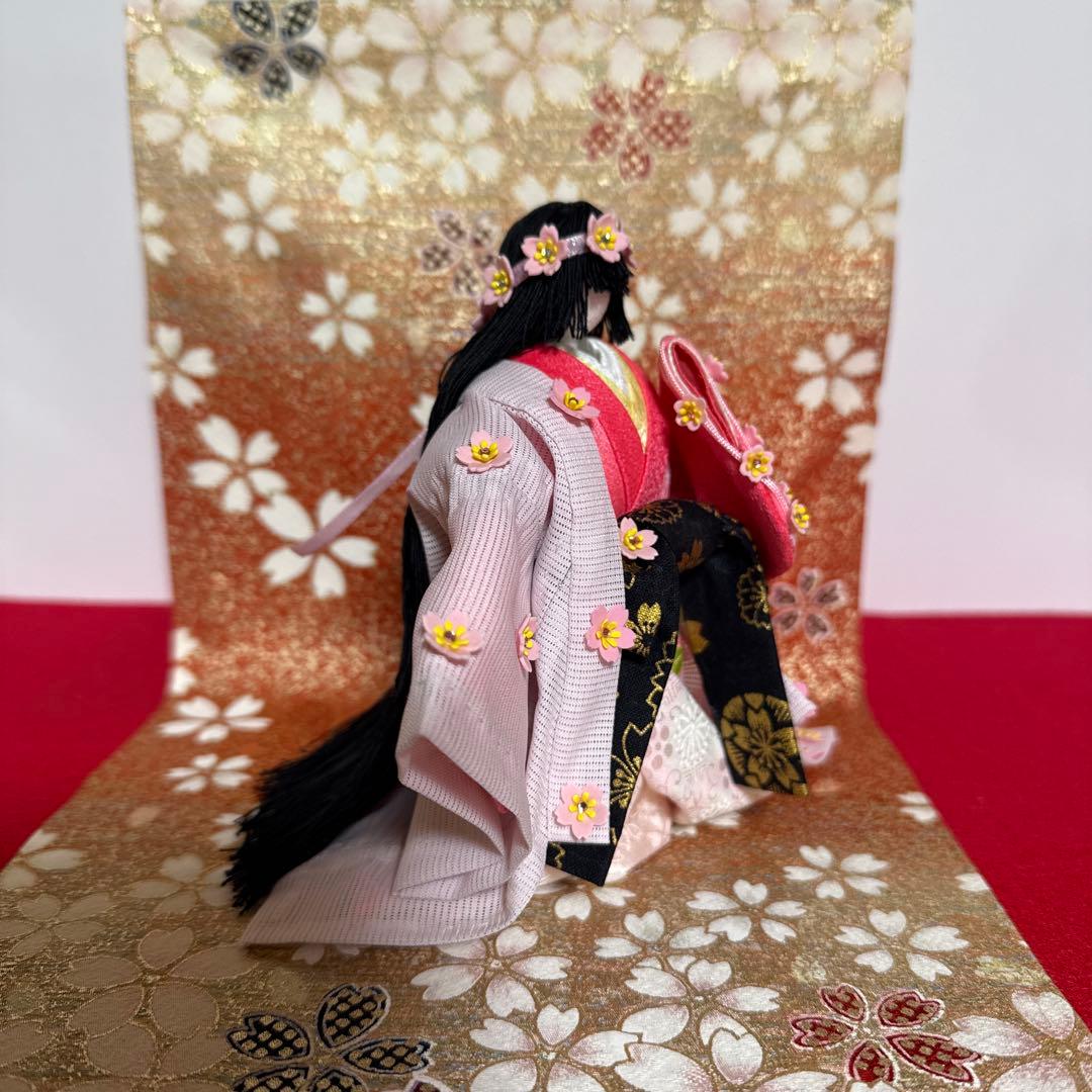 和装人形 花模様　創作ちりめん人形 ちりめん人形